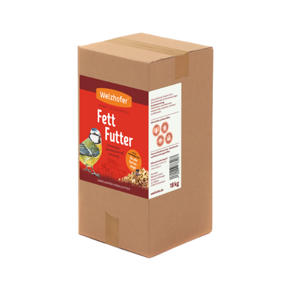 Welzhofer Fettfutter im plastikfreien 18kg Karton