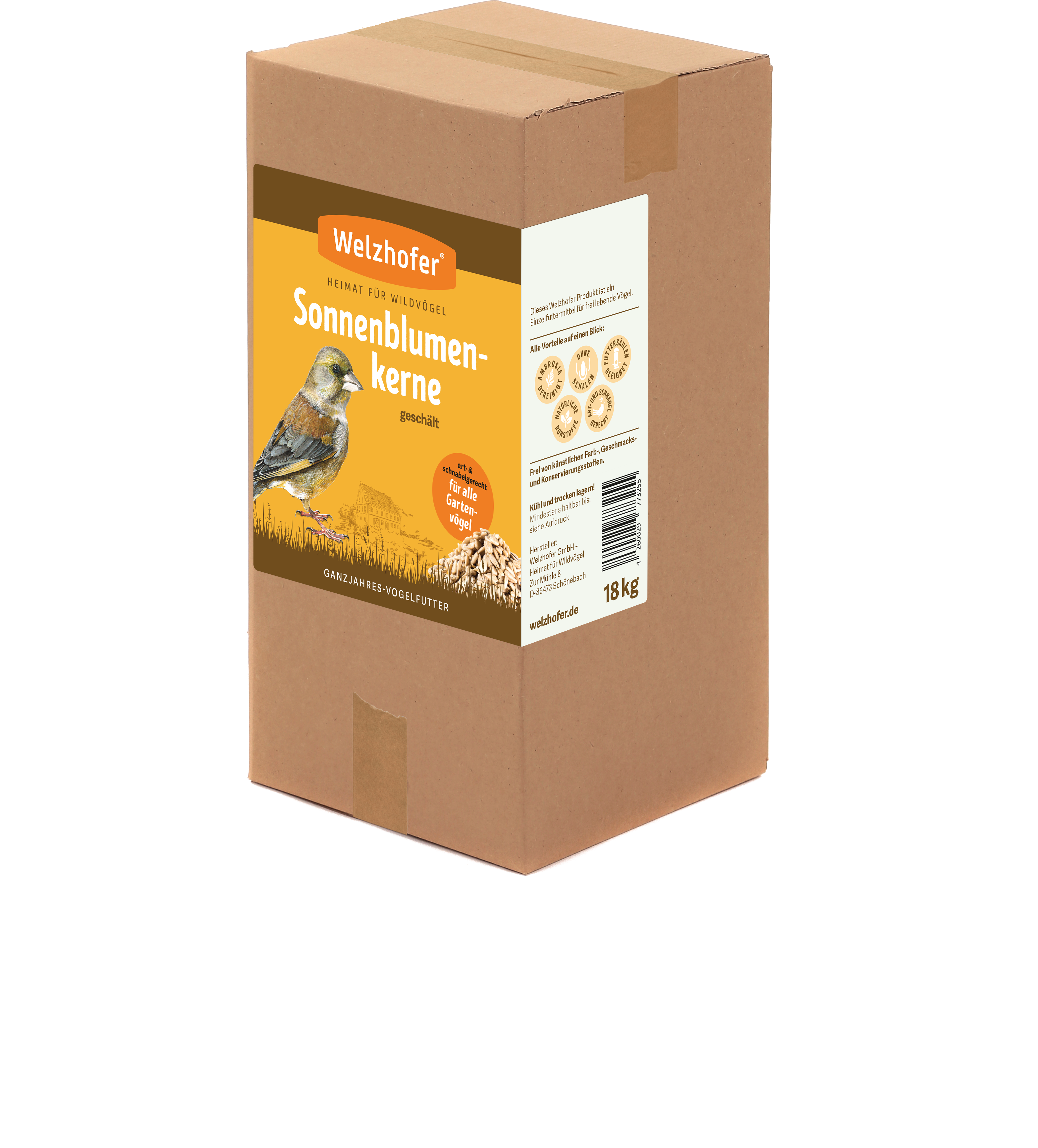 Welzhofer Sonnenblumenkerne geschält 18kg Karton