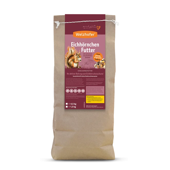 Welzhofer Eichhörnchen Futter Papiersack 4,5 kg kaufen