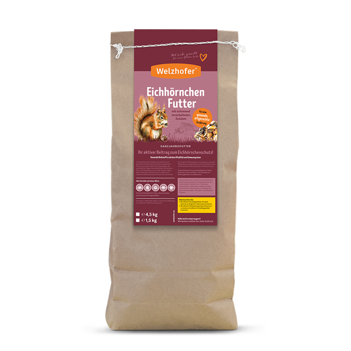 Welzhofer Eichhörnchen Futter Papiersack 4,5 kg kaufen