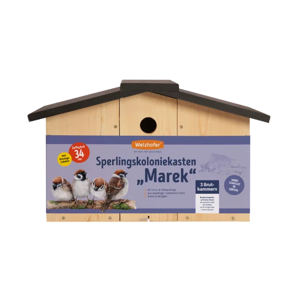 Welzhofer Sperlingskoloniekasten "Marek" - 34 mm Einflugloch kaufen