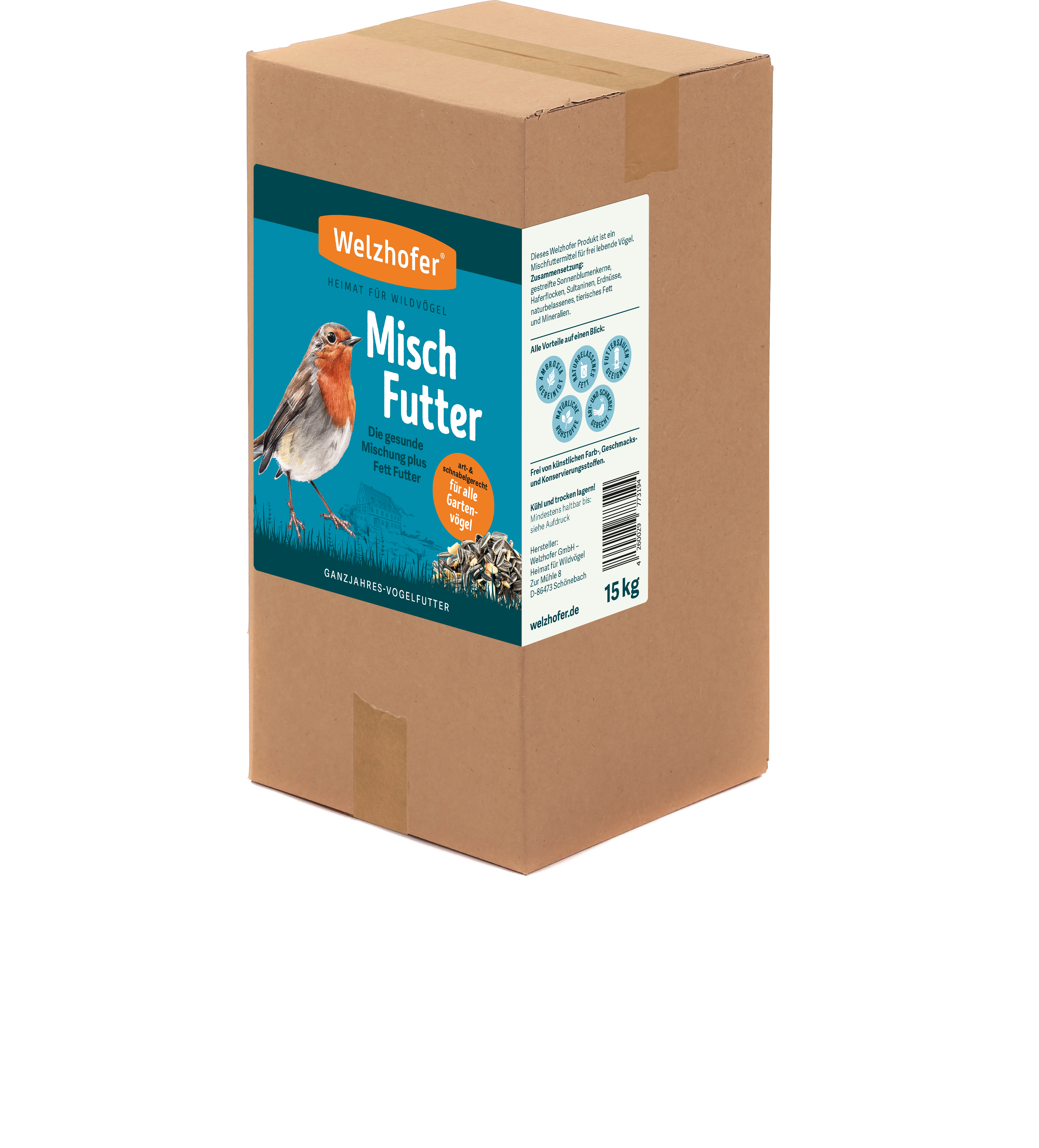 Welzhofer Misch Futter 15kg Karton