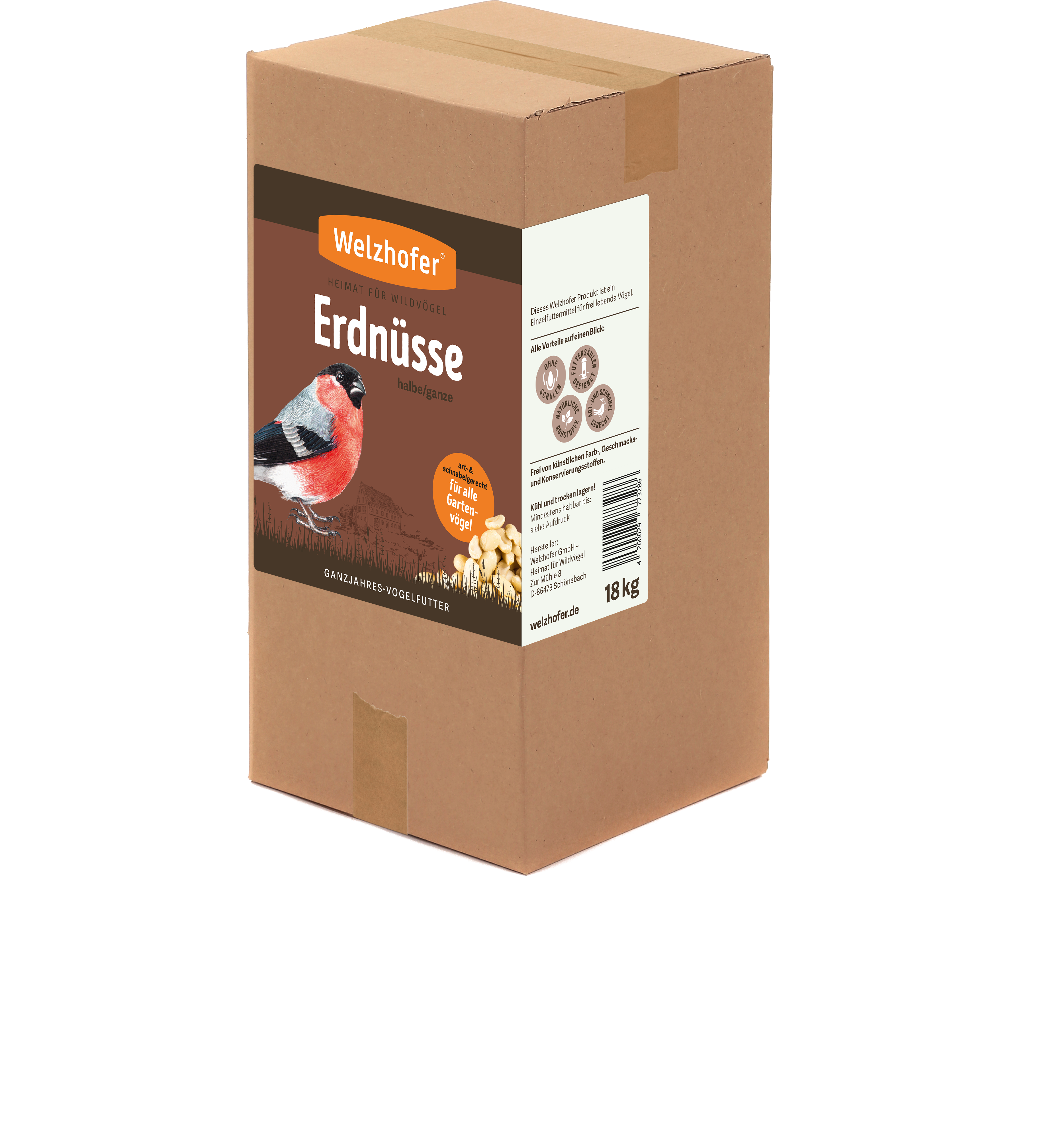 Welzhofer Erdnüsse halbe/ganze 18kg Karton